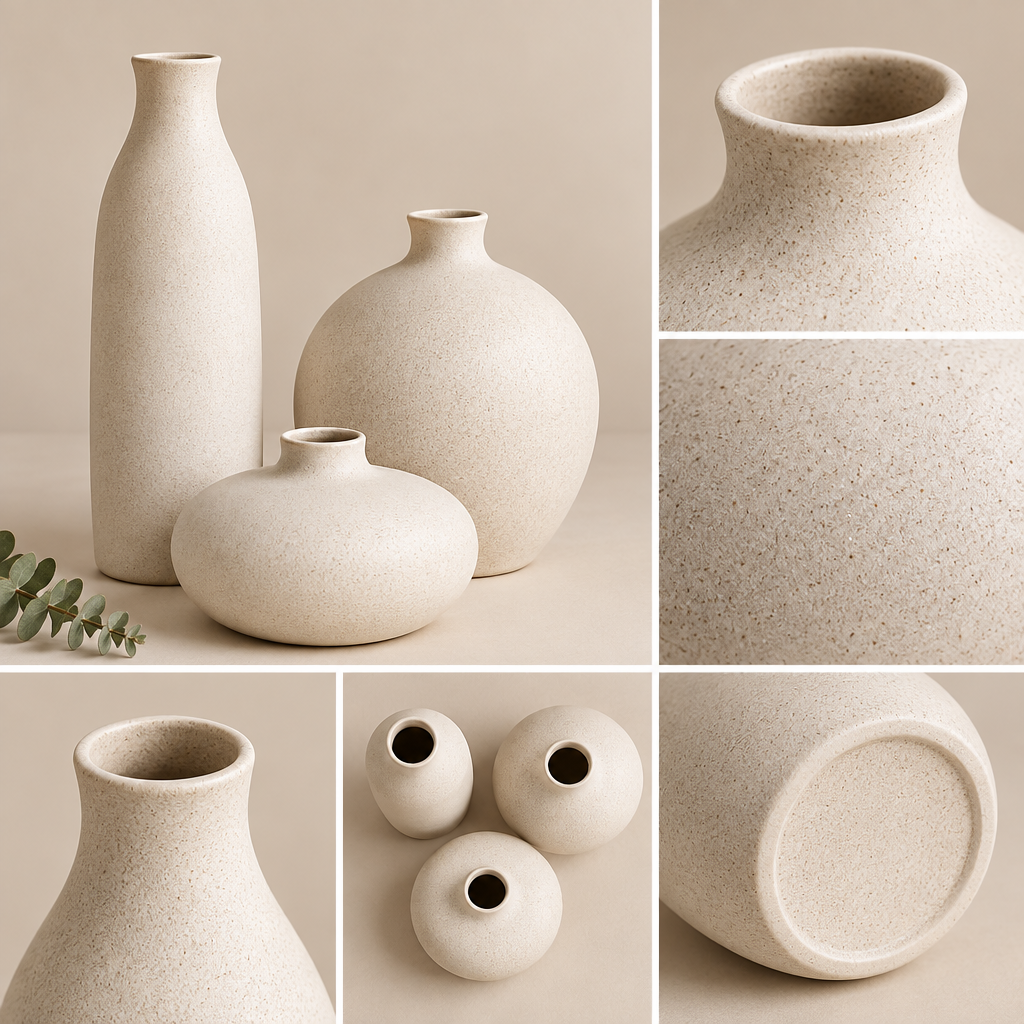 VORQILO™ Nordic Ceramic Vase Set image 6
