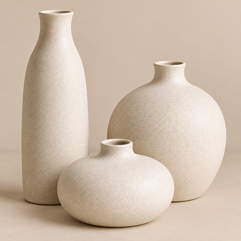 VORQILO™ Nordic Ceramic Vase Set image 3