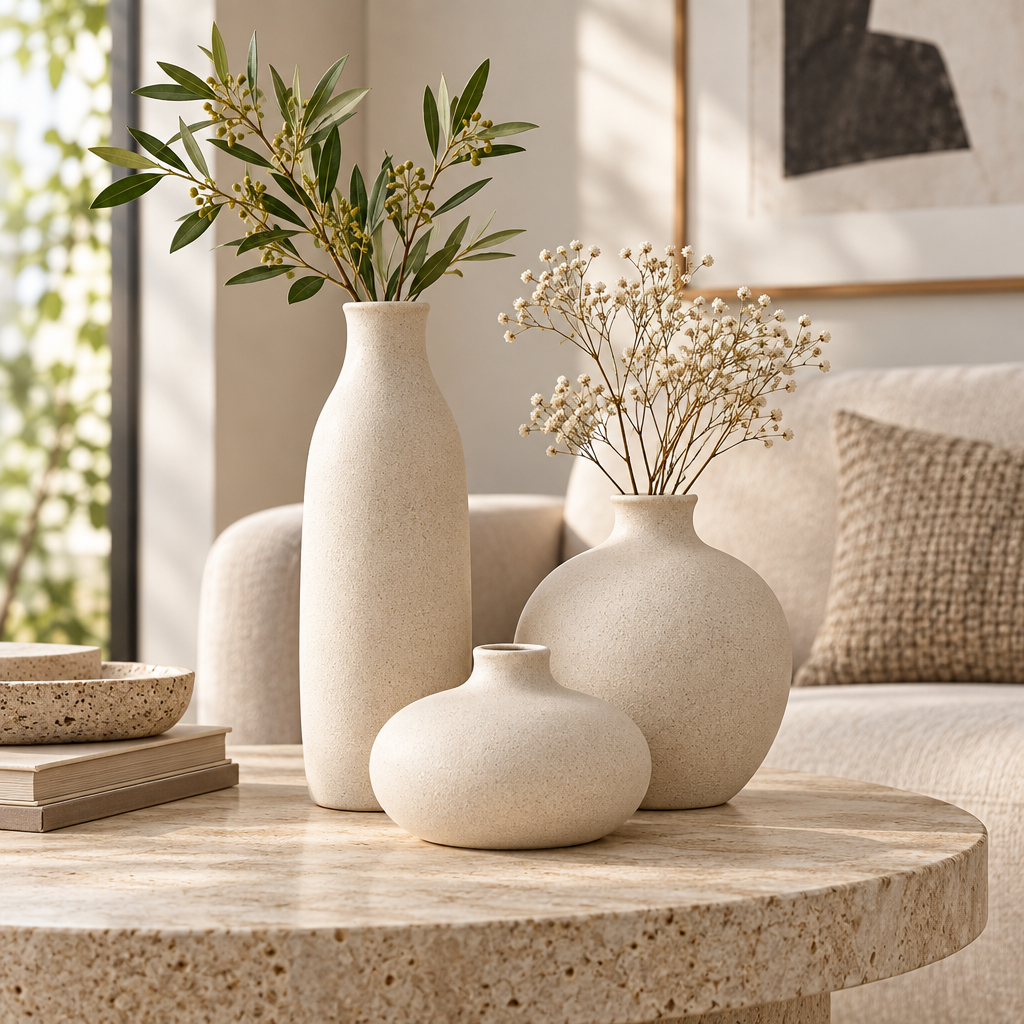 VORQILO™ Nordic Ceramic Vase Set image 5
